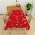 thumbnail image 4 of Nanqianyi Christmas Tablecloth Rectangle 60 x 120 inch Snowflake Print Pattern Washable Tablecloths, for Christmas Family Gathering, 4 of 6
