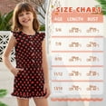 thumbnail image 6 of ZIATUBLE4S Black Red Polka Dot Print Girls Summer Jumpsuit Kids Button Flutter Sleeve Short Playsuit Elastic Waist Round Neck Casual Romper Outfit Clothes with Pockets for 11-12 Y, 6 of 6