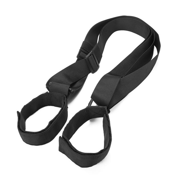 Graflsoa Adjustable Nylon Ski Board Straps with Velcro, Dual Shoulder & Hand Carry, Black, 240cm Length