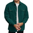 thumbnail image 2 of Work Jackets for Men 2025 Long Sleeve Casual Waffle Pockets Button Down Collared Jacket Outerwear Coat, 2 of 8