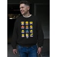 thumbnail image 2 of Zodiac Emoji Icons - Astrology Horoscope Graphic Men's Sweatshirt, 2 of 4
