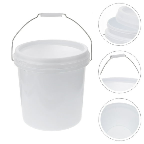HEANUJJ 8L Small Cleaning Bucket Airtight Round Food Grade Plastic Pail for Daily Household Use