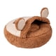 thumbnail image 1 of Cama cueva para gatos con forma de zapatilla, cómoda y suave con capucha, cubierta y acogedora para mascotas pequeñas. 50x50cm, 1 of 9