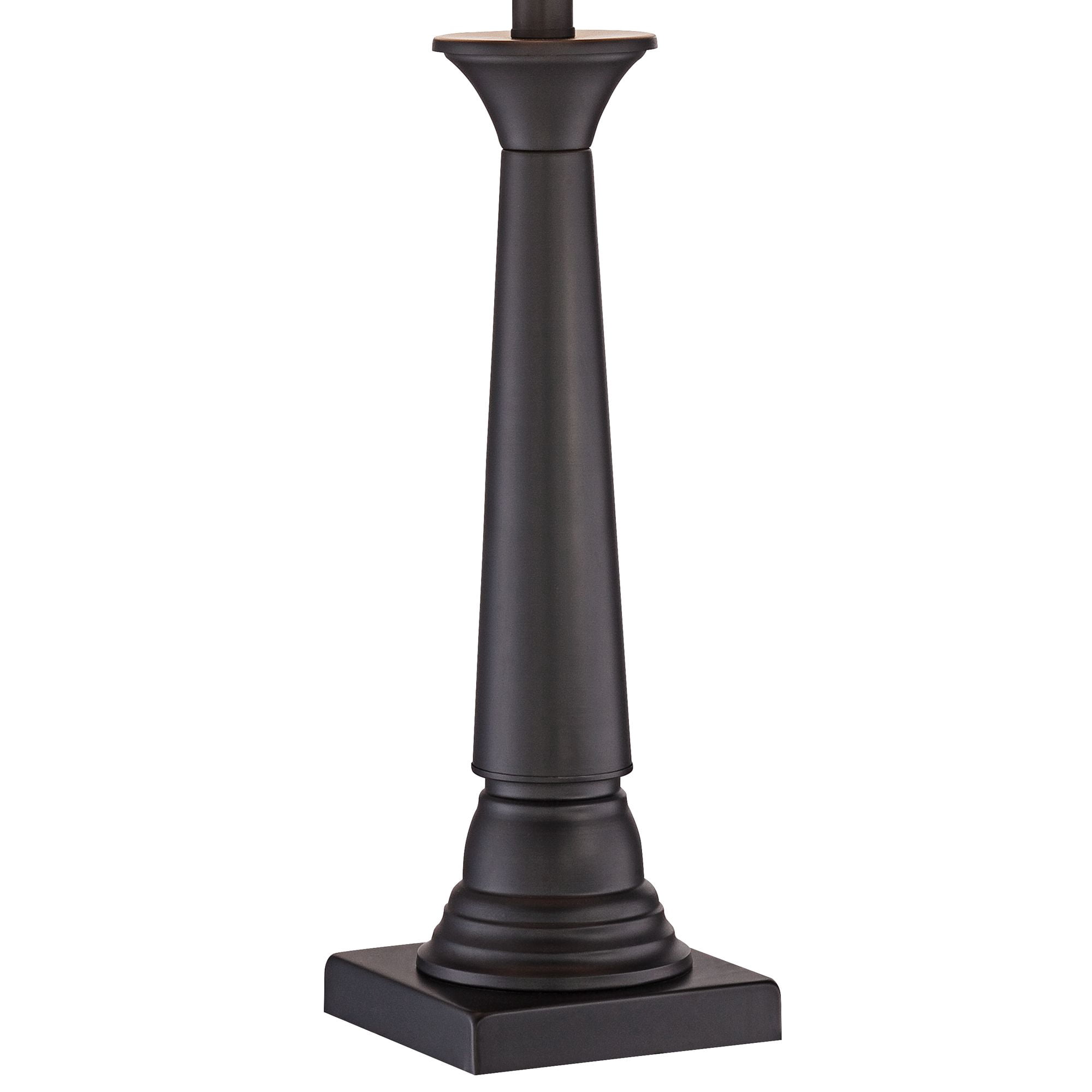 360 Lighting Dolbey Rustic Farmhouse Table Lamps 28" Tall Set of 2 Bronze Off White Drum Shade for Bedroom Living Room Bedside Nightstand Office House