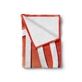 thumbnail image 2 of 70th Birthday Soft Flannel Fleece Throw Blanket, Vivid Colored Abstract Party Happy Birthday Slogan Image Print, Cozy Plush for Indoor and Outdoor Use, 60" x 80", Red and Orange, by Ambesonne, 2 of 6
