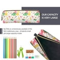thumbnail image 5 of Rateoe Cute Baby Dinosaurs Print Leather Pencil Case with Smooth Zipper, Compact Storage for Writing Tools & Art Supplies, 8.26" x 1.96" x 2.16", 5 of 7