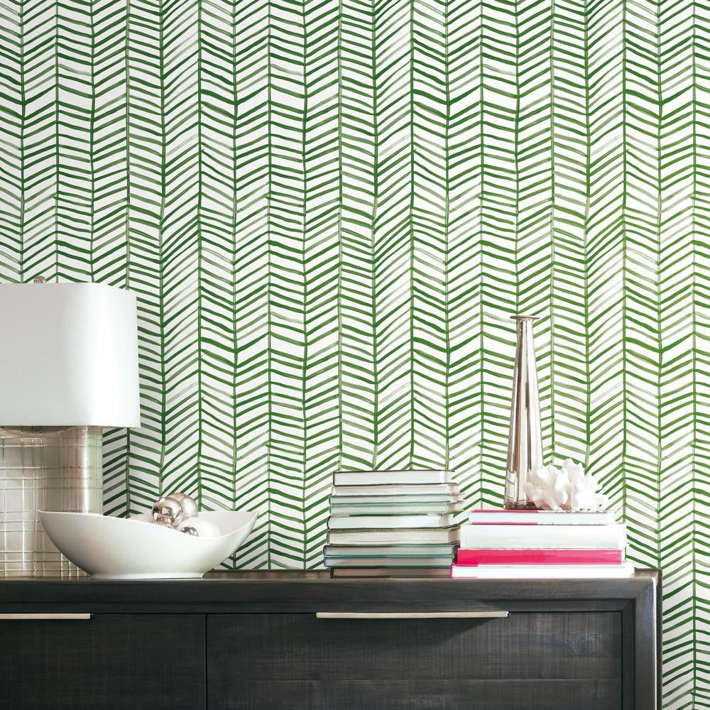 Cat Coquillette Herringbone Peel and Stick Wallpaper