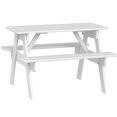 thumbnail image 3 of Little Colorado Table de Pique-Nique en Bois pour l'Extérieur Intérieur, Blanc, 3 of 5