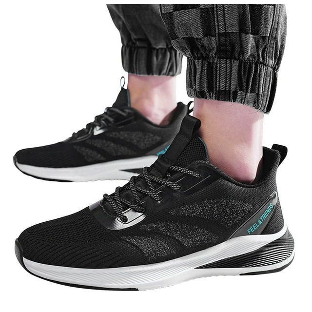 WEAIXIMIUNG Espadrilles Chaussures pour Hommes Décontractées Mode Masculine Lacets en Maille Espadrilles Décontractées Confortables Respirantes Chaussures de Course