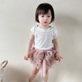 thumbnail image 3 of Xiaowennn Children's Tutu Dress Summer Girls' Pommel Dress Solid Color Cover Skirt Toddler Girl Long Sleeve Set, 3 of 7