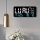 thumbnail image 2 of Reloj de Pared Digital LED Pantalla de Formaldehído/CO2/TVOC Reconocimiento de Humo Cuenta Atrás Reloj para Dormitorio Azul, 2 of 5