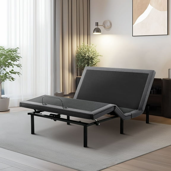 edx Adjustable Bed Frame, Individually Tilting Head and Foot with 2 USB Ports, Wireless Remote, Quiet Motor, Queen Size