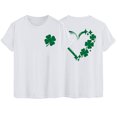 thumbnail image 1 of AherBiu Hauts de la Saint-Patrick pour Femmes Manches Courtes Imprimés Décontractés Basiques, 1 of 7