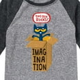 thumbnail image 3 of Pete The Cat - Pete In Imagination Box - Toddler And Youth Raglan Graphic T-Shirt, 3 of 6