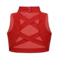 thumbnail image 3 of vastwit Kids Girls 2 Piece Ballet Dance Outfits Sleeveless Crew Neck Crop Tops with Shorts Set Red 12, 3 of 8