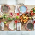 thumbnail image 6 of Round Woven Placemats Set of 6, 15-Inch Rainbow Colorful Boho Circle Placemats, Heat Resistant and Non-Slip for Kitchen Dining Table Decor, 6 of 14