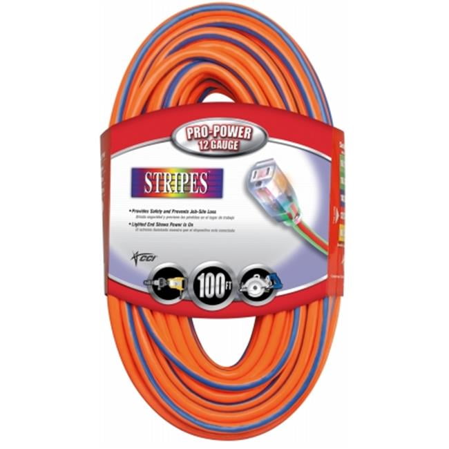 New Coleman Cable 01798 50-Feet 10/3 Contractor Extension Cord with Lighted End 
