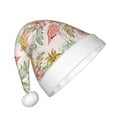 thumbnail image 2 of Cauagu Tropical Flamingo Pineapple Pattern Christmas Hat for Kids,Xmas Holiday Hat Santa Hat for Boys & Girls Festive Headwear Accessories for Christmas/New Year/Holiday, 2 of 6