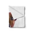 thumbnail image 2 of Jack Russell Soft Flannel Fleece Blanket, Watercolor Style Animal Portrait House Pet with Surprised Expression, Cozy Plush for Indoor and Outdoor Use, 50" x 60", Brown and Multicolor, by Ambesonne, 2 of 5