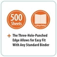 thumbnail image 5 of (3 pack) Pen+Gear 500ct Filler Paper, 10.5 x 8 CR, 5 of 7