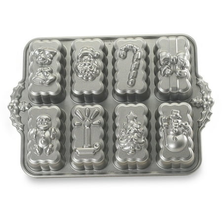 - Nordic Ware Holiday Mini Loaves Pan,Cast Aluminum, Lifetime Warranty, Lifetime Warranty, 6 Cup Cavities, 2.20 lbs, 13.38