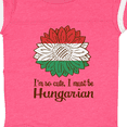 thumbnail image 4 of Inktastic I'm So Cute, I Must Be Hungarian Hungary Sunflower Boys or Girls Baby Bodysuit, 4 of 5