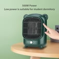 thumbnail image 3 of Desktop Electric Heater 500W 3s Rapid Heating Instant Warmer w/PTC Intelligent Constant Temperature/Wide-angle Warm Supply Mini Heater EU/US Plug, 3 of 9