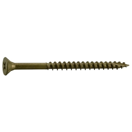 

#8 x 2-1/2 Tan Ruspert Coated Steel Phillips Bugle Head Deck Screws