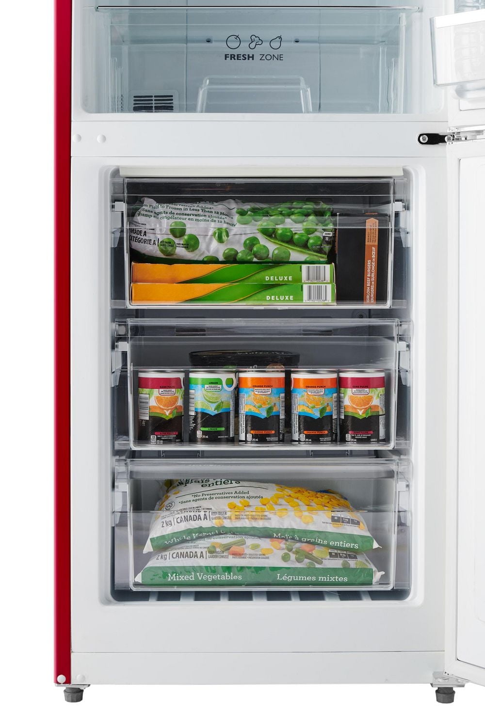 iio 11 Cu. Ft. Retro Refrigerator with Bottom Freezer in Cream (Right Hinge)