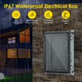 thumbnail image 2 of Caja de conexiones eléctricas impermeable Joisyoya IP67 26 x 16 x 10 cm, 2 of 6