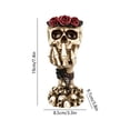 thumbnail image 3 of Halloween Skull Vase Resin Skeleton Hand Flower Vase, Gothic Skull Planter for Halloween Decor, Spooky Tabletop Centerpiece for Home, Office, Party Decorations, 3 of 5