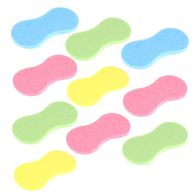 MasteelfCA 10 Pcs Car Wash Sponges Bone Design Honeycomb Chaotic Large Compression for Polishing Porous Car Wash Sponges (Random Color)