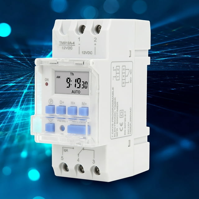 Interrupteur Minuteur Programmable, Interrupteur Minuteur Hebdomadaire 12V Relais de Temps LCD Interrupteur Performance