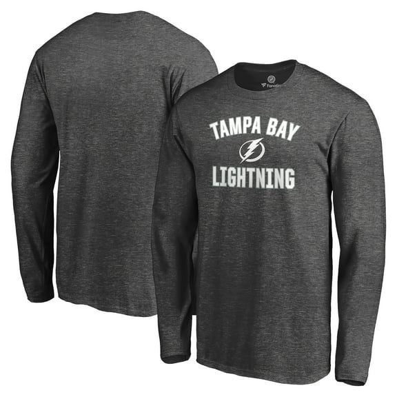 Men's Heathered Gray Tampa Bay Lightning Victory Arch Long Sleeve T-Shirt