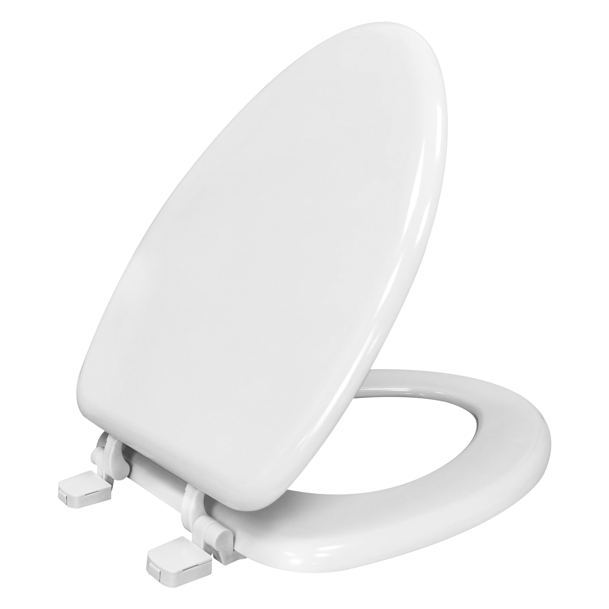 (4 pack) Mainstays Elongated White Toilet Seat with Durable Rice Husk Material
