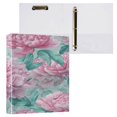 thumbnail image 3 of 3 Ring Binder 1.5 inch Round Rings with Interior Pockets Binders Organizer Office School 2Pack Soft Pink Peony Pattern, 3 of 10