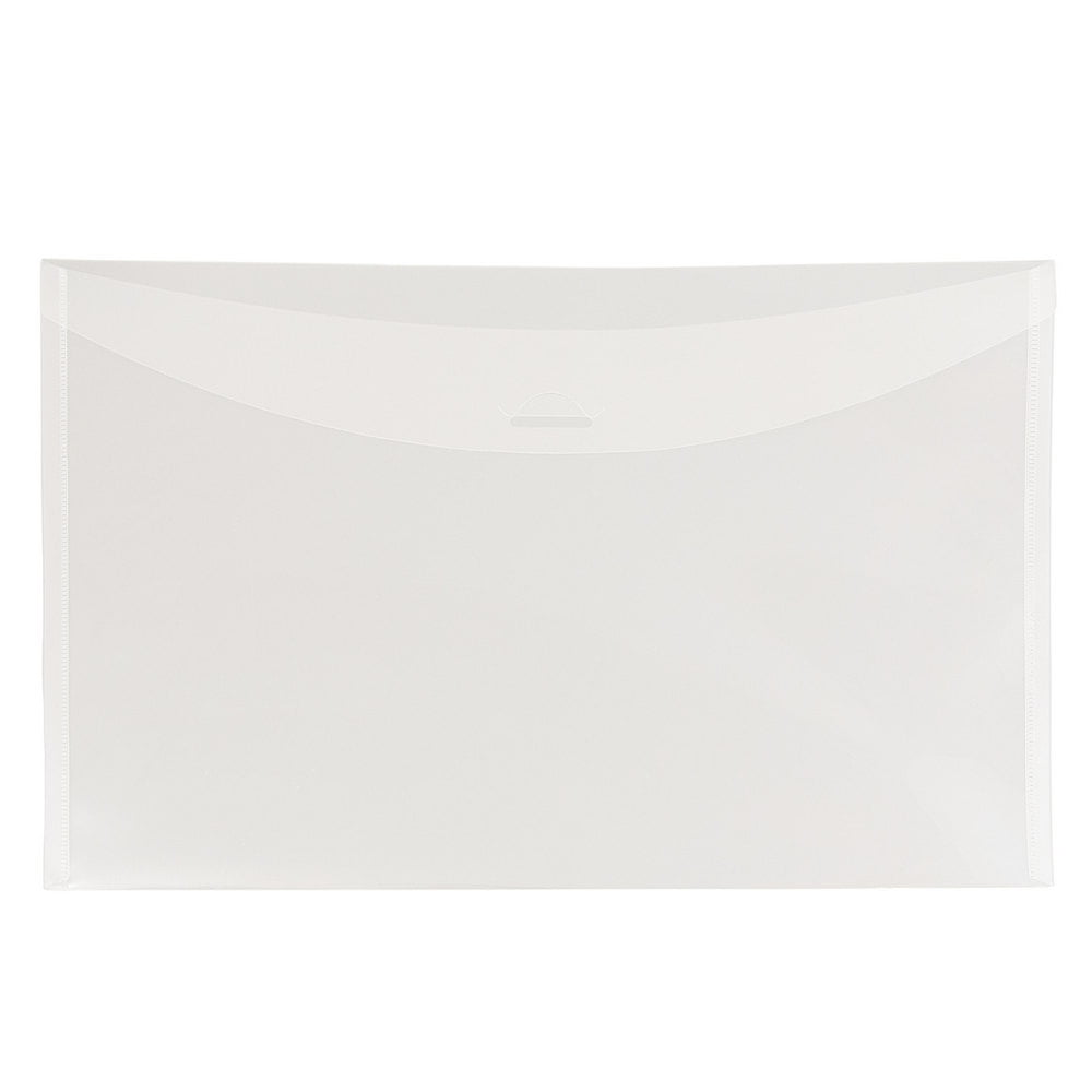 JAM Plastic Tuck Flap Envelopes, 6x9, 12/Pack, Clear, Booklet Walmart
