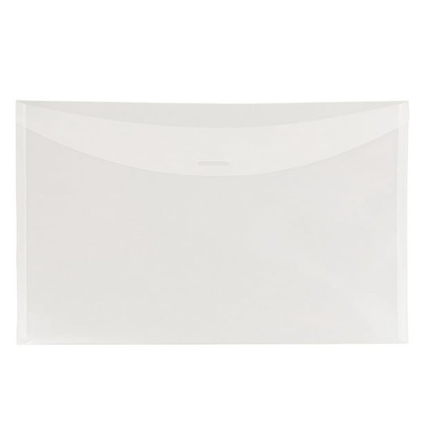 JAM Plastic Tuck Flap Envelopes, 6x9, 12/Pack, Clear, Booklet - Walmart ...