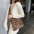 thumbnail image 4 of Bolso cruzado con estampado de leopardo para mujer bandolera informal suave, 4 of 9