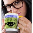 thumbnail image 2 of 3dRose, Believe Butterfly Zebra Print Green and Purple Art, 15oz Two-Tone Yellow Mug, 2 of 7