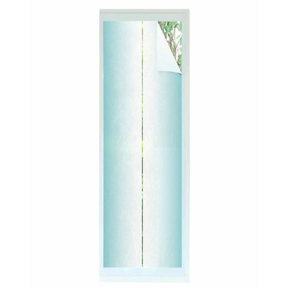 Window Privacy Film,Teal Ombre Sun Blocking Window Tint Film Heat Control One Way Blackout Window Film,Teal Green White Gradient Abstract Modern Minimalism Art Non Adhesive Static Cling 23.6x78.7 In