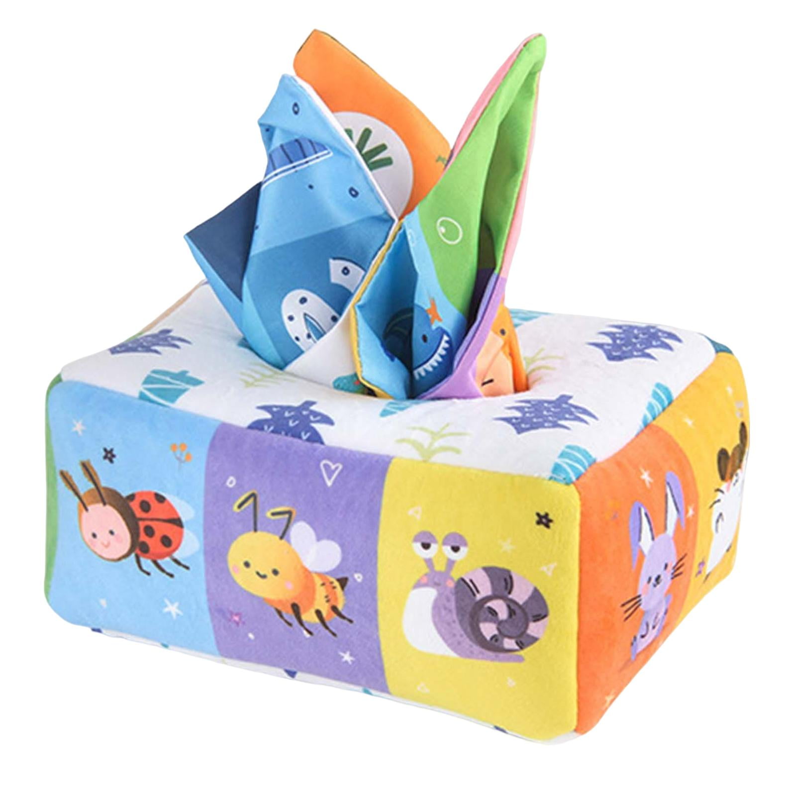 Montessori Baby Tissue Box Toys Colorful Juggling Dance Preschool