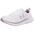 thumbnail image 1 of Under Armour Chaussures de Course Charged Assert 9 pour Femmes, Blanc (101)/Mauve Rose, 9.5 Grand, 1 of 5