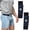 Dark Blue, variant on 4 Pcs Men Side Belts No Buckle Elastic Belt Without Buckle Elastic Stretch Adjustable Belt Loop(Black + Dark Blue)