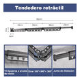 thumbnail image 2 of Tendedero Plegable Percha Oculta Variedad De Plegado 3xwall negro, 2 of 5