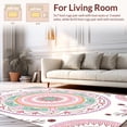 thumbnail image 2 of ODIKA 8' x 10' Machine Washable Non-Slip Area Rug, Boho Medallion High Traffic Rug, Pink, 239157, 2 of 7
