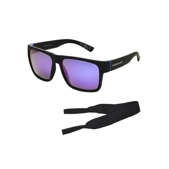 Panama Jack® x Foster Grant® Black Square Men's Sunglasses with Cord