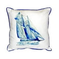thumbnail image 3 of Betsy Drake SN260 12 x 12 in. Blue Sailboat Small Indoor & Outdoor Pillow, 3 of 3