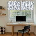 thumbnail image 5 of Blue Botanical Tier Curtains 24 Inch Length, Pastoral Elegant Spring Floral Cafe Short Curtains for Bathroom Over Sink, Small Kitchen Curtain Light Filtering Tiered Drapes 2 Panels 27.5"Wx24"L, 5 of 8