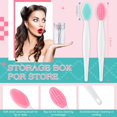 thumbnail image 3 of Pincel exfoliante para labios Patelai Silicone, 24 unidades con recipiente, 3 of 7